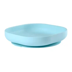 BÉABA Couverts Vaisselle Et Bavoirs*Assiette silicone ventouse Bleu clair