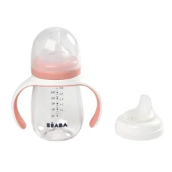 BÉABA Biberons Et Accessoires*Biberon d'apprentissage 2 en 1 - 210ml Vieux rose