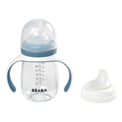 BÉABA Biberons Et Accessoires*Biberon d'apprentissage 2 en 1 - 210ml Bleu