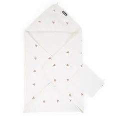 BÉABA Capes De Bain*Cape De Bain + Gant - 80x80 Cm - Jersey - Hearts