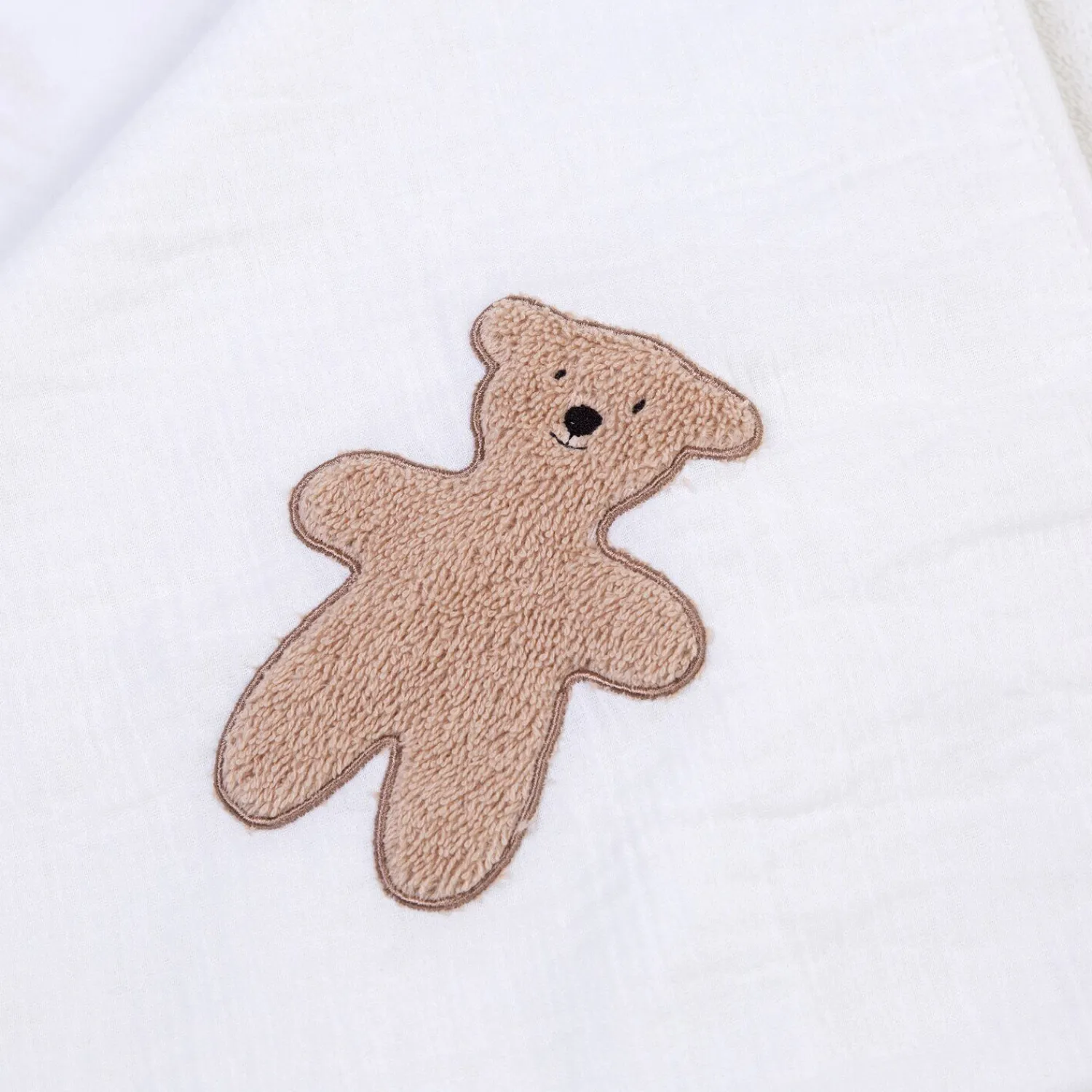 BÉABA Capes De Bain*Cape De Bain + Gant - 80x80 Cm - Muslin / Terry Teddy