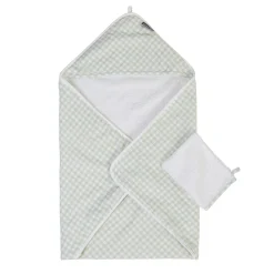 BÉABA Capes De Bain*Cape De Bain + Gant - 80x80 Cm - Jersey - Forêt - Mousseline
