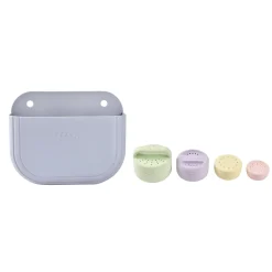 BÉABA Baignoires Et Accessoires*Coffret de bain : panier et jouets de bain silicone Galet / Menthe au lait / Multi couleurs