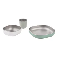 BÉABA Couverts Vaisselle Et Bavoirs*Coffret repas inox Vert sauge