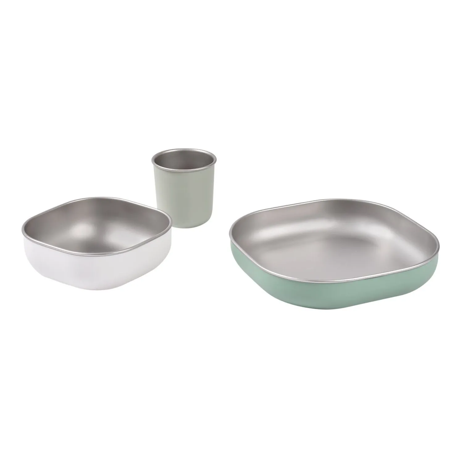 BÉABA Couverts Vaisselle Et Bavoirs*Coffret repas inox Vert sauge