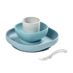 BÉABA Couverts Vaisselle Et Bavoirs*Coffret repas silicone Jungle