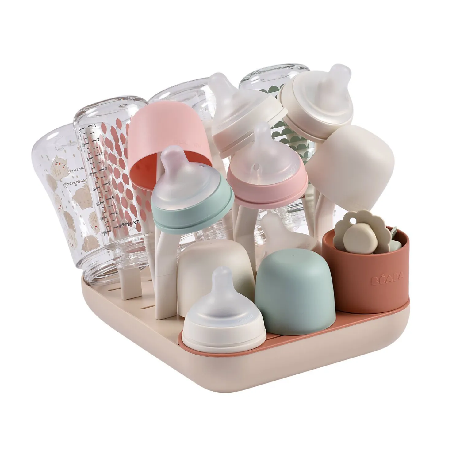 BÉABA Arbre À Biberons*Egoutte-biberons Forêt Terracotta/Argile