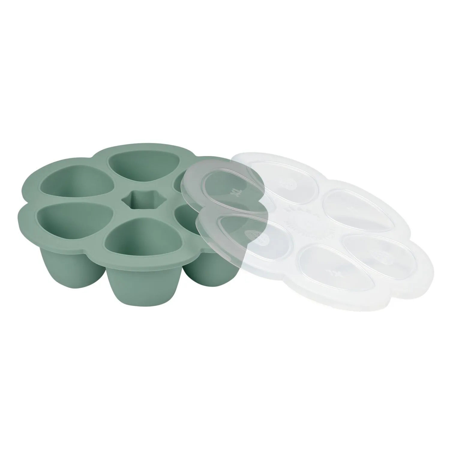 BÉABA Pots De Conservation|Pots De Conservation*Moule multiportions silicone 6X150ml Vert sauge