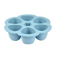 BÉABA Goûter Sain|Couverts Vaisselle Et Bavoirs*Moule multiportions silicone 6X90ml Bleu