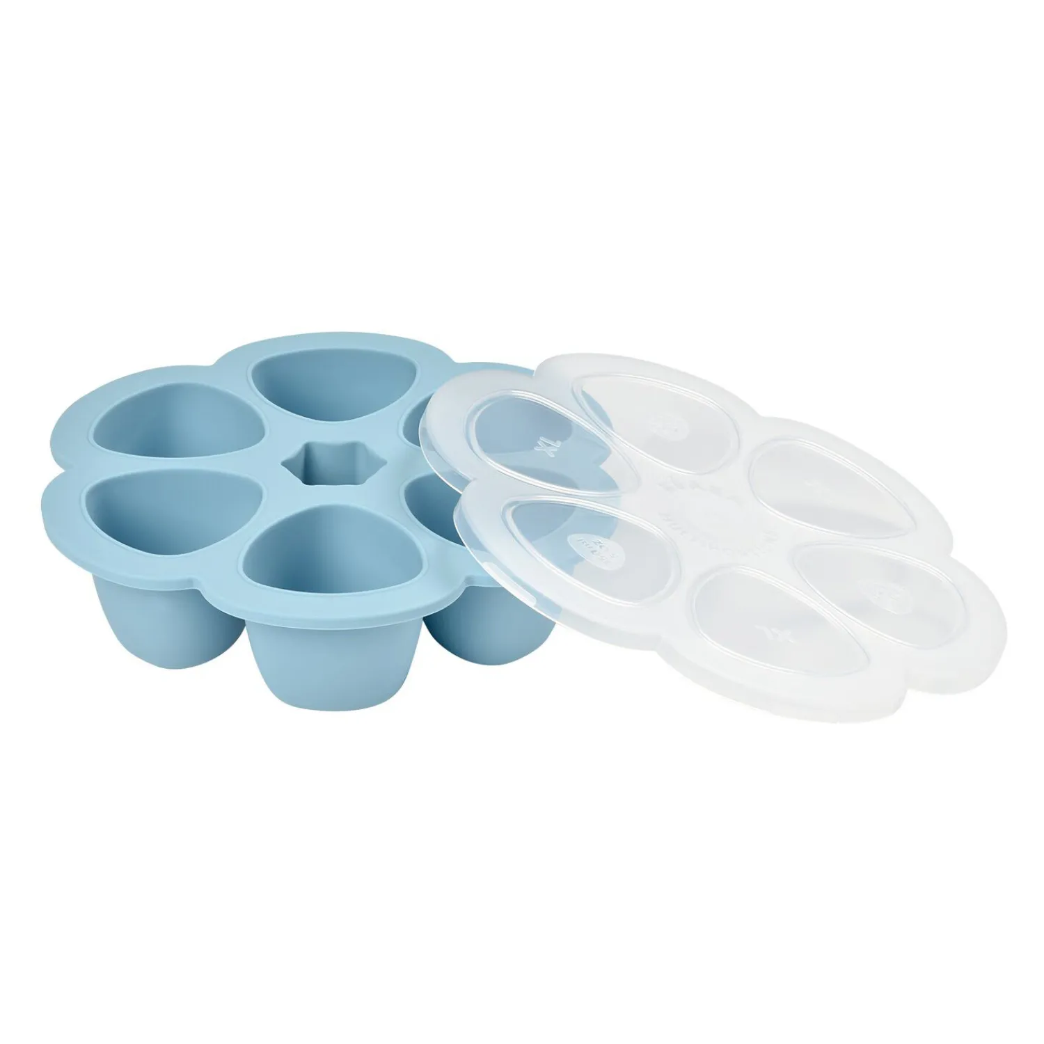 BÉABA Pots De Conservation|Pots De Conservation*Moule multiportions silicone 6X150ml Bleu