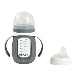 BÉABA Couverts Vaisselle Et Bavoirs*Pack Mes Premières Bouchées mineral