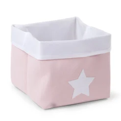 BÉABA Paniers De Rangement*Panier De Rangement - 32x32x29 Cm - Toile - Rose Tendre Blan