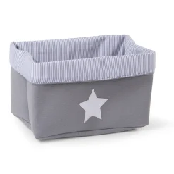 BÉABA Paniers De Rangement*Panier De Rangement - 32x20x20 Cm - Toile - Gris Rayures