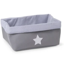 BÉABA Paniers De Rangement*Panier De Rangement - 40x30x20 Cm - Toile - Gris Rayures