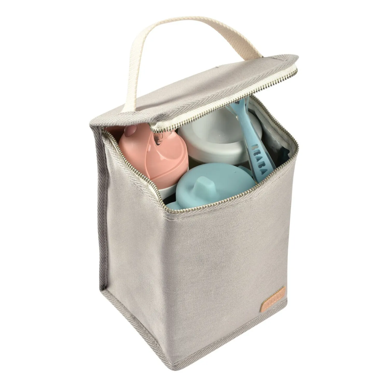 BÉABA Sacs Isotherme Bébé|Goûter Sain*Pochette repas isotherme Gris perle