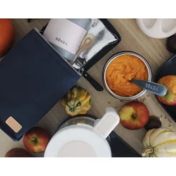 BÉABA Sacs Isotherme Bébé|Goûter Sain*Pochette repas isotherme Bleu foncé