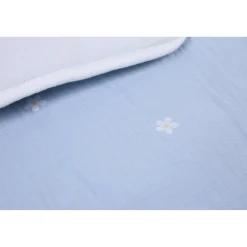 BÉABA Parcs Bébé Et Accessoires*Tapis De Parc - 75x95 Cm - Mousseline Fleur - Bleue