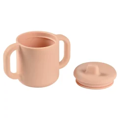 BÉABA Goûter Sain|Couverts Vaisselle Et Bavoirs*Tasse d'apprentissage silicone Rose