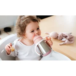 BÉABA Couverts Vaisselle Et Bavoirs|Biberons Et Accessoires*Tasse paille inox 250ml Vieux rose