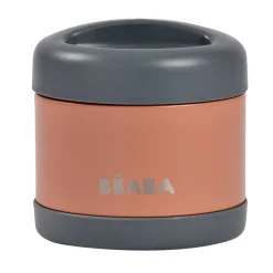 BÉABA Goûter Sain|Pots De Conservation*Thermo-portion inox 500ml Gris minéral/Terracotta